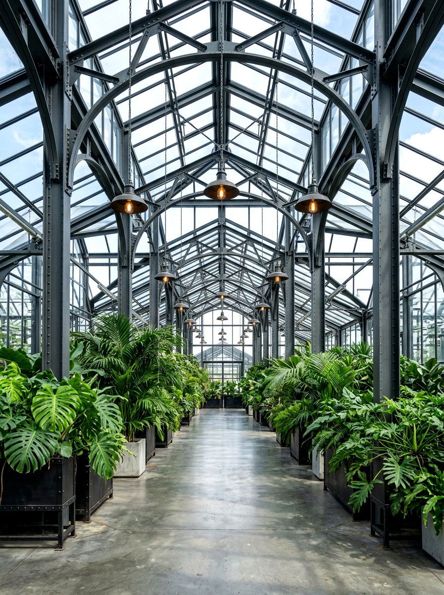 Industrial Glass Greenhouse - 30 attached greenhouse ideas