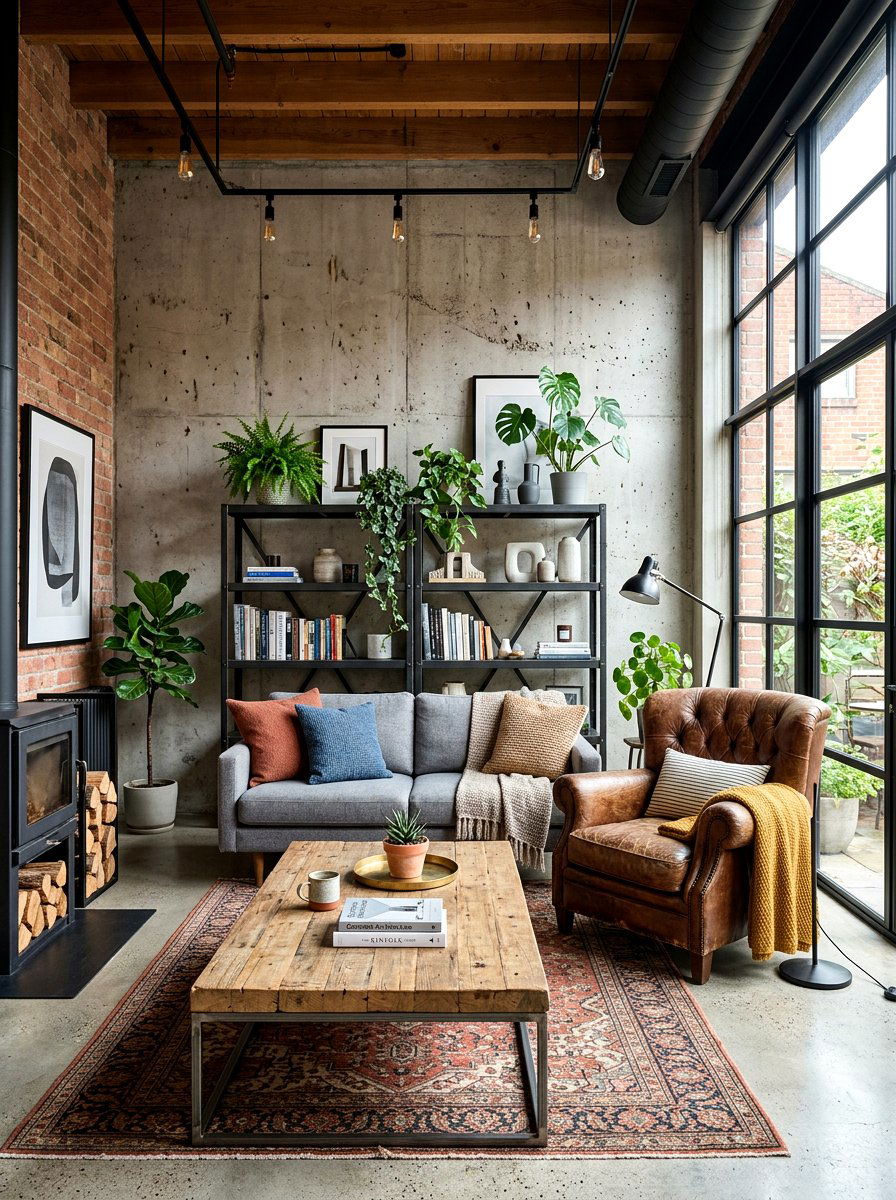 Industrial Gray Living Room - 30 gray living room ideas