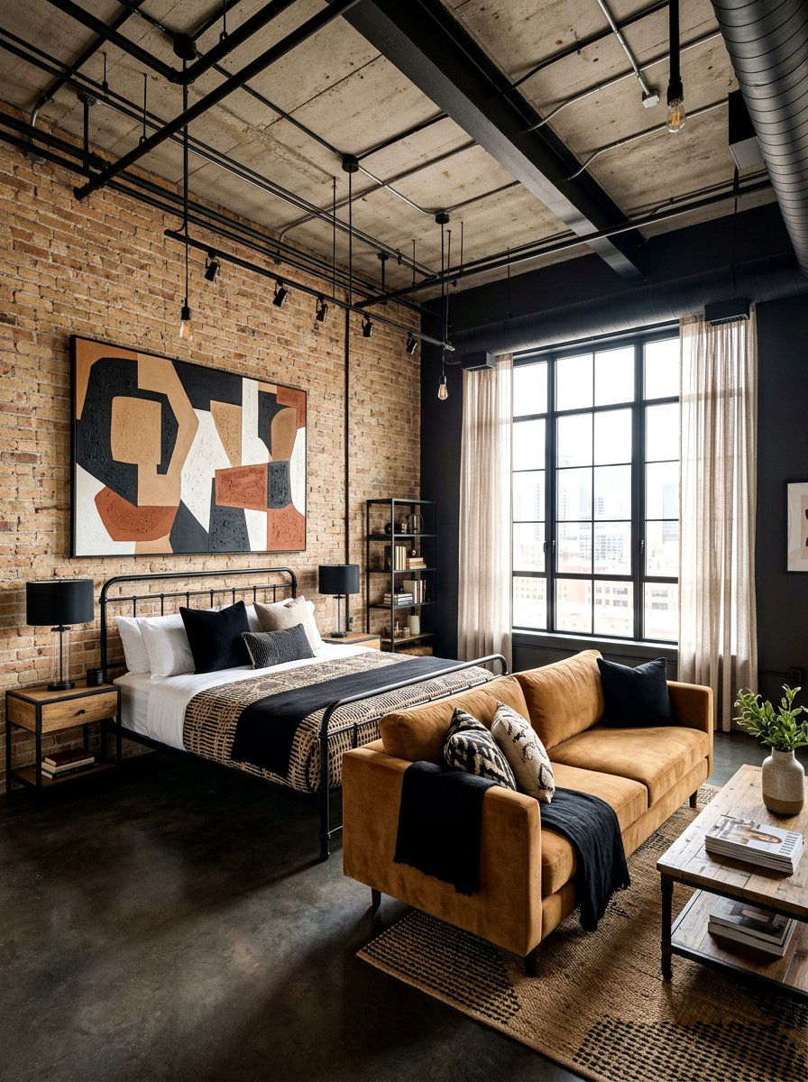 Industrial Guest Suite - 30 basement guest suite ideas