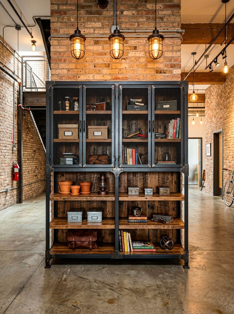 Industrial Hallway Cabinet - 30 hallway linen closet ideas