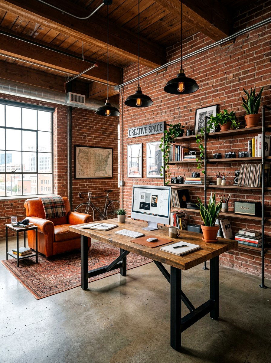 Industrial Home Studio - 30 masculine home studio ideas