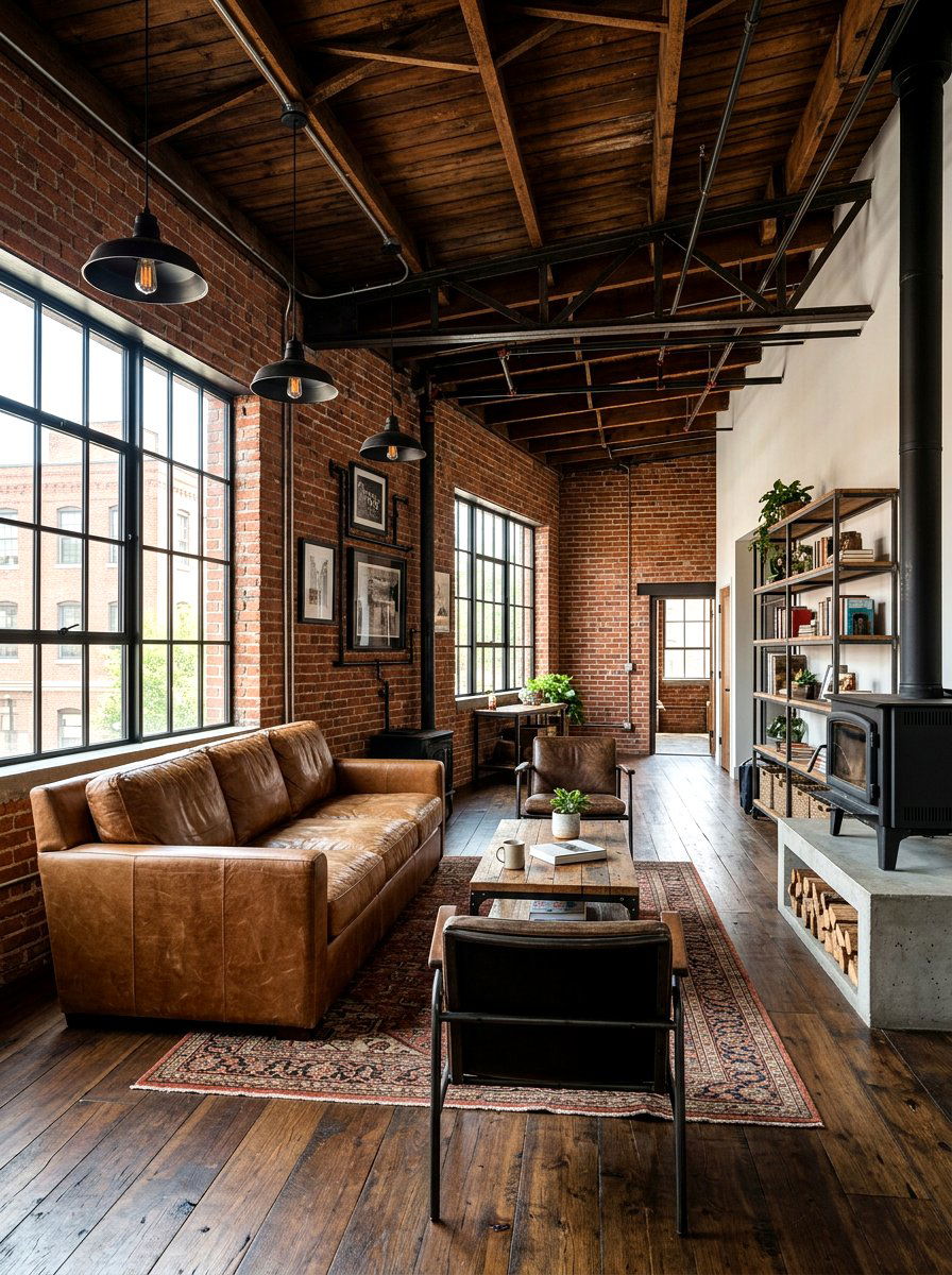 Industrial Keeping Room - 30 keeping room ideas