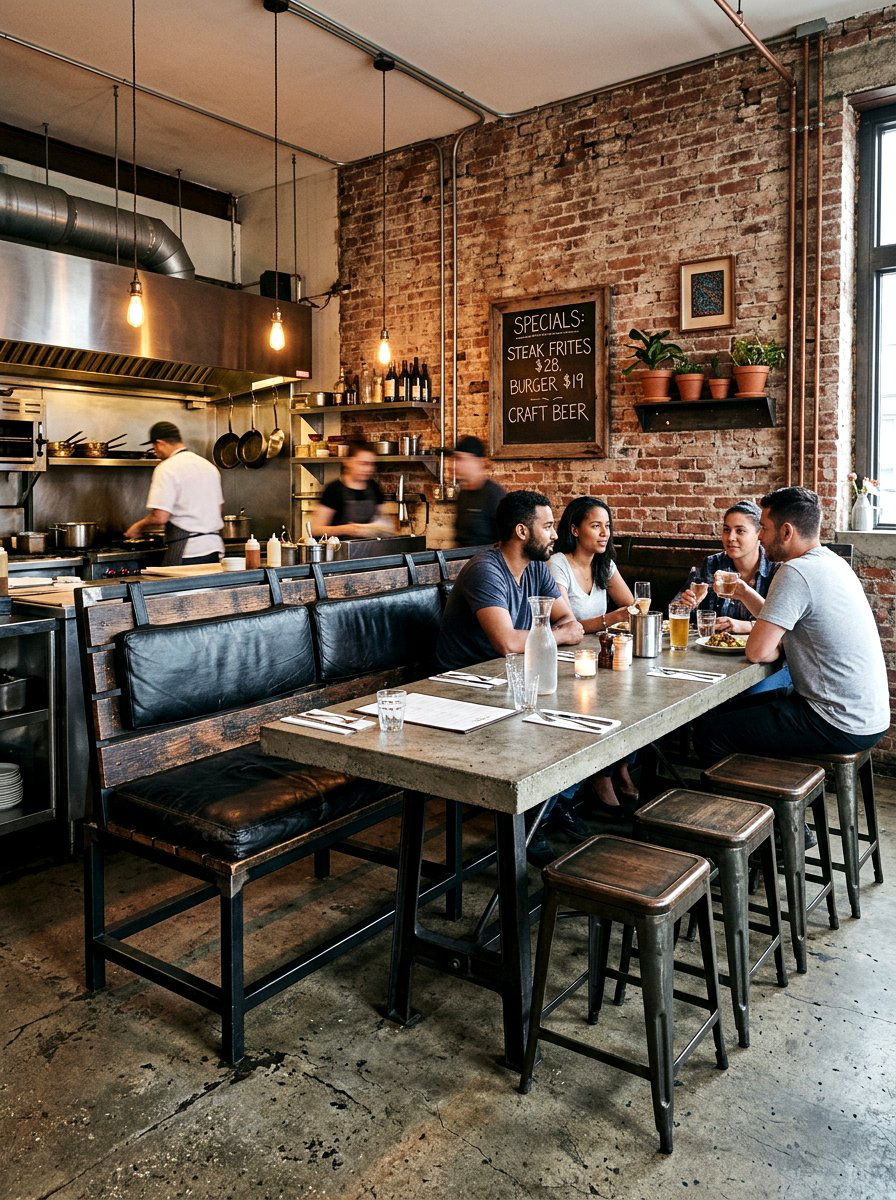 Industrial Kitchen Banquette - 30 breakfast banquette kitchen ideas