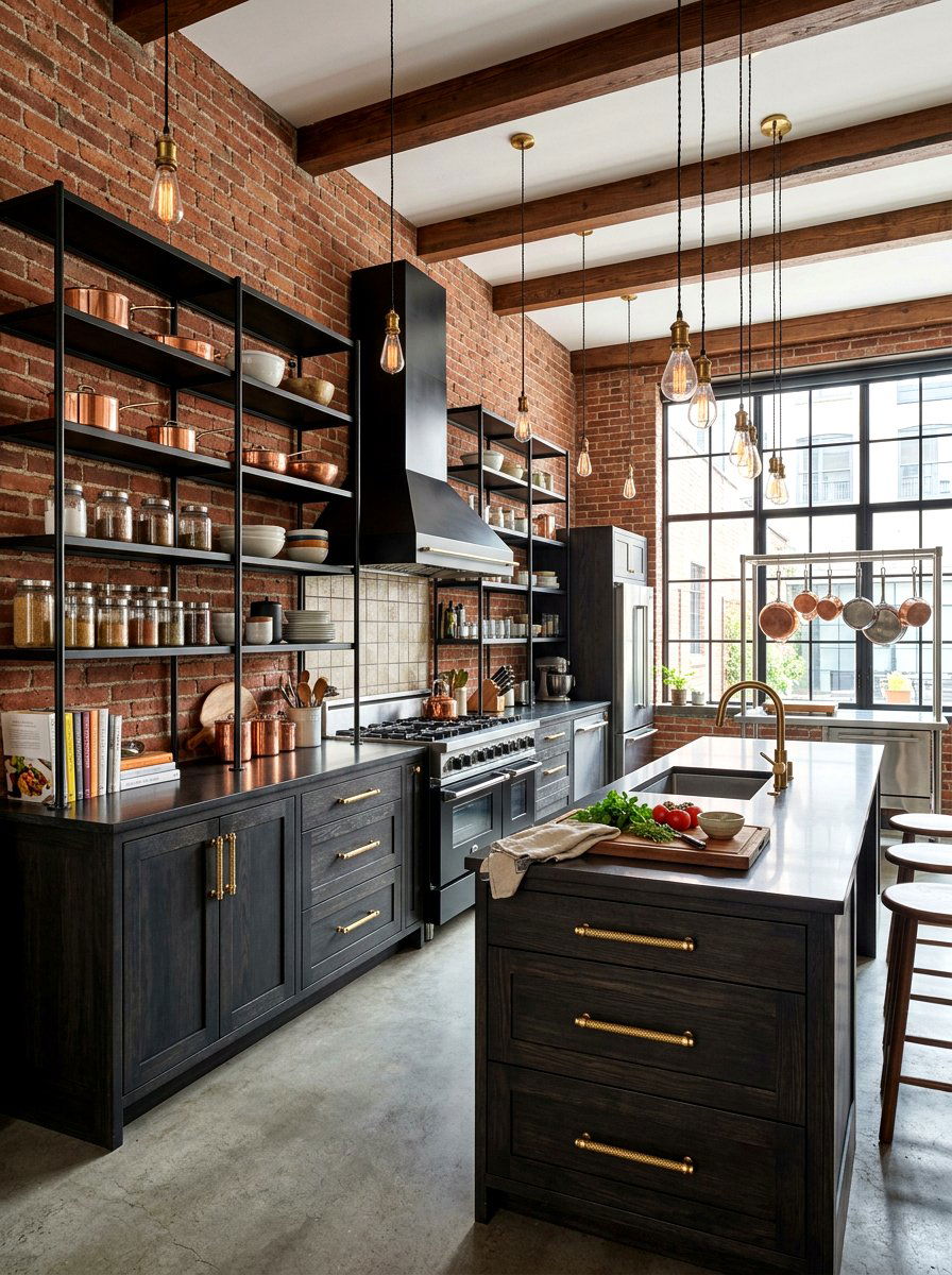 Industrial Kitchen Brass Hardware - 30 brass kitchen hardware ideas