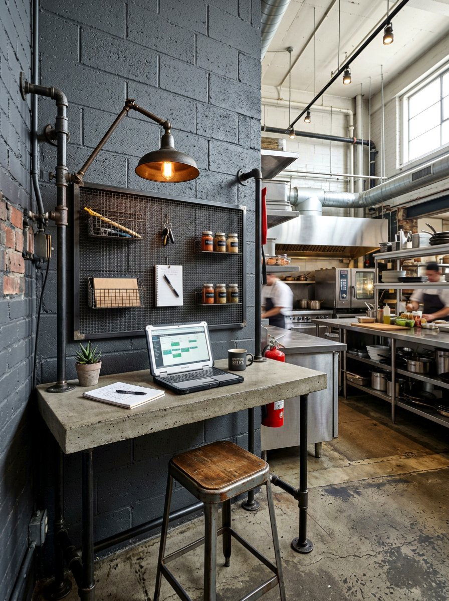 Industrial Kitchen Desk Nook - 30 kitchen desk nook ideas