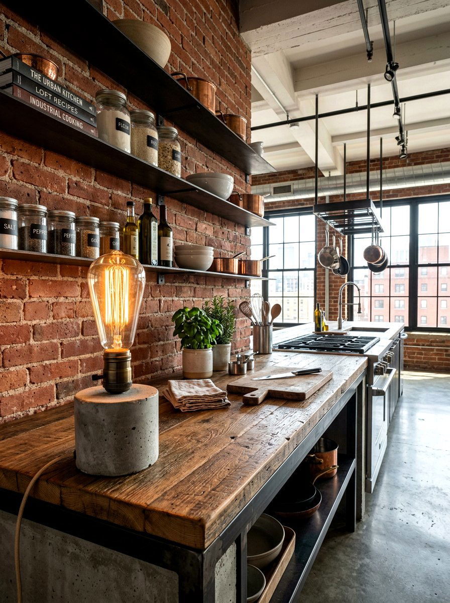 Industrial Kitchen Edison Lamp - 30 mini lamp on kitchen counter ideas