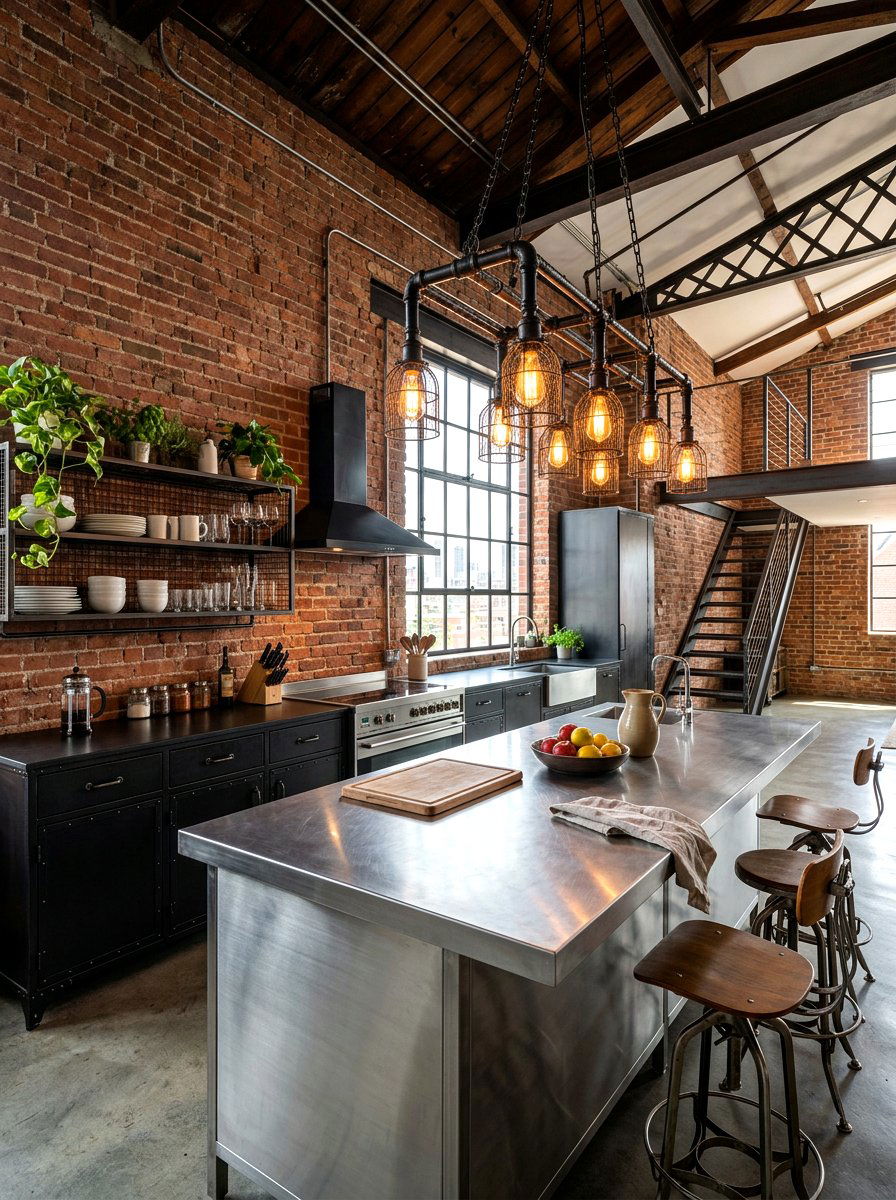 Industrial Kitchen Light - 30 under cabinet lighting ideas