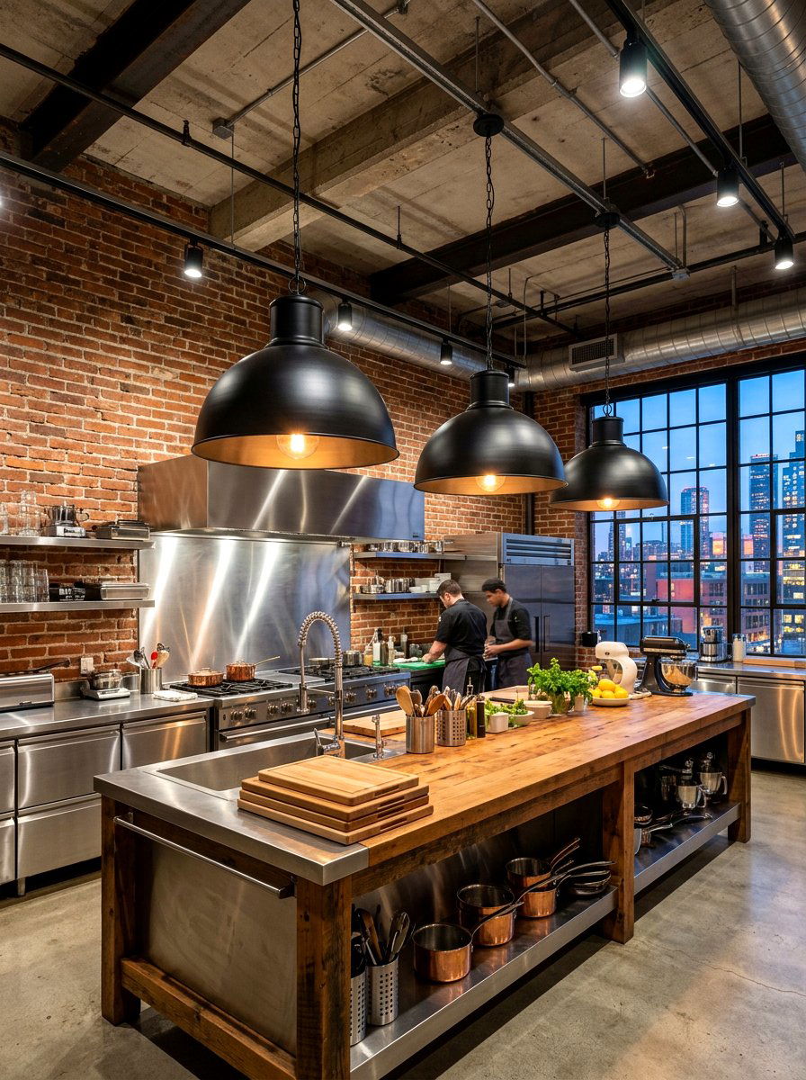 Industrial Kitchen Lighting - 30 collected kitchen decor ideas