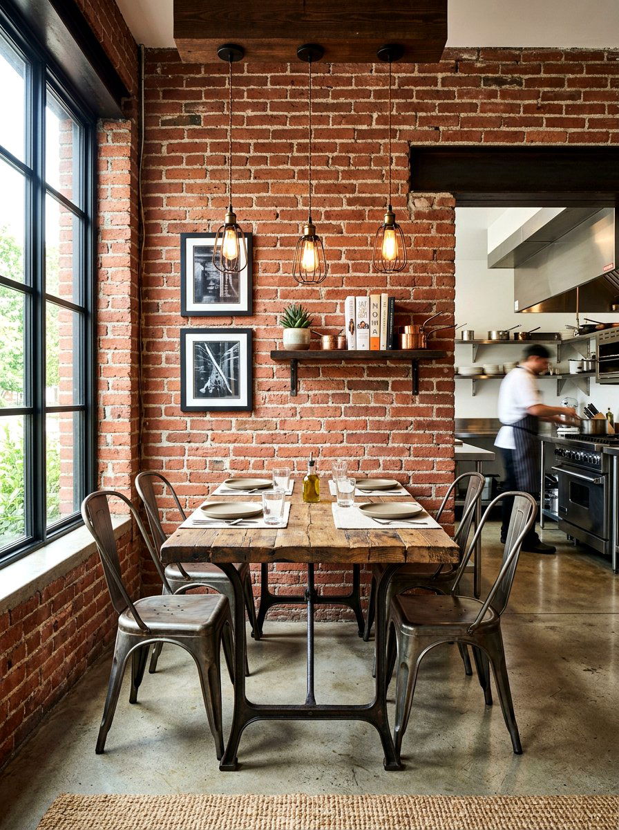Industrial Kitchen Nook - 30 breakfast room decor ideas