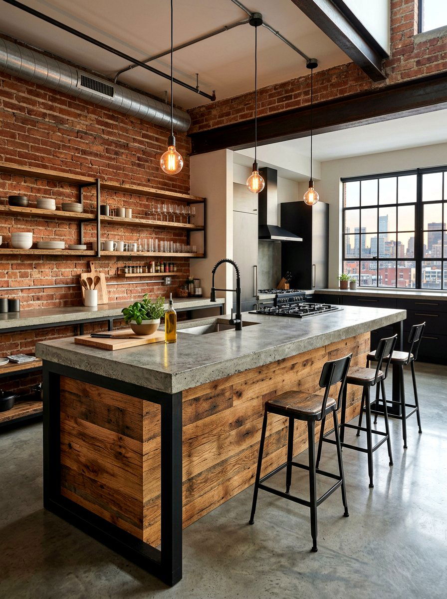 Industrial Kitchen Peninsula - 30 kitchen peninsula ideas
