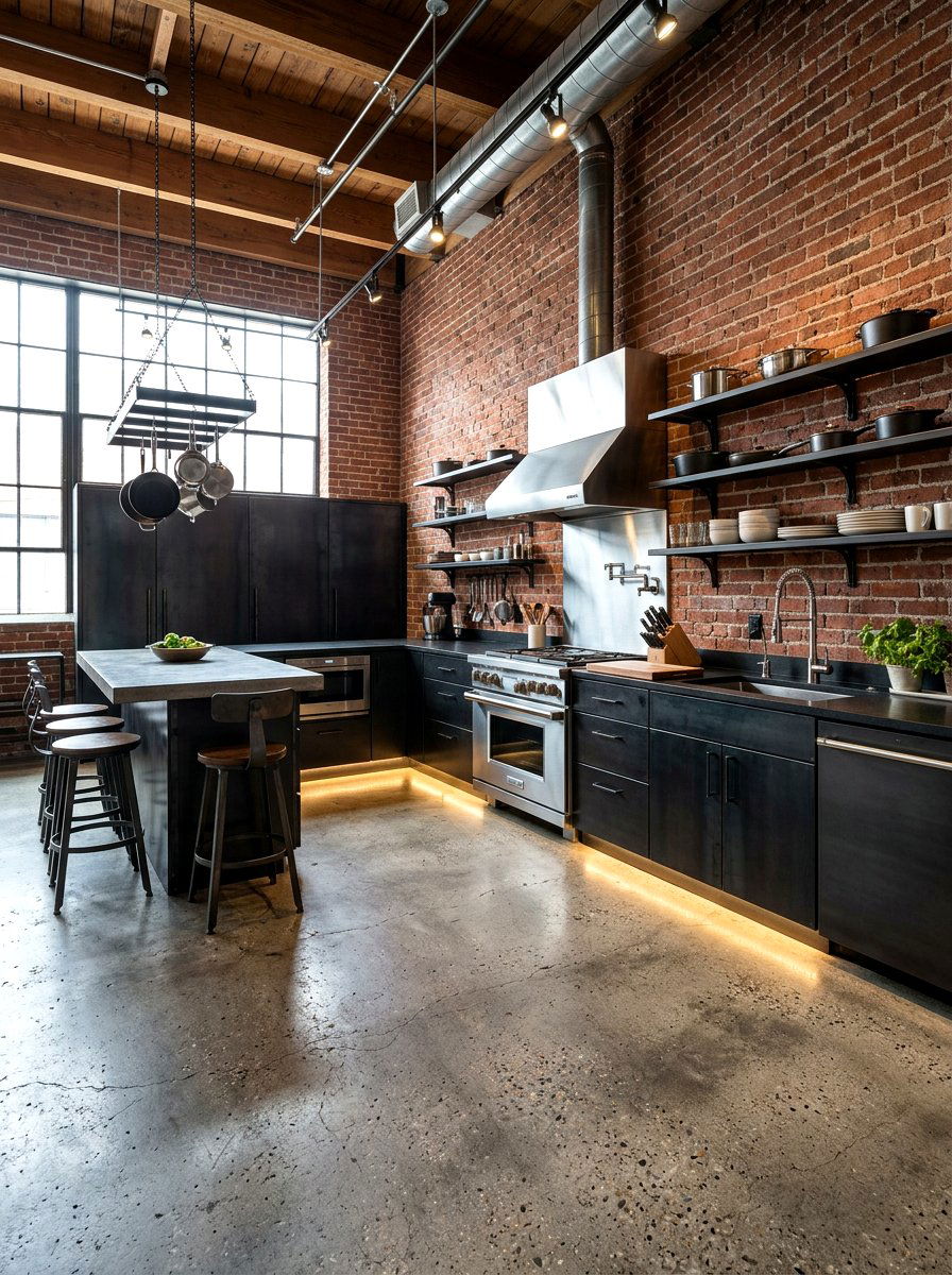Industrial Kitchen Toe Kick - 30 toe kick lighting ideas
