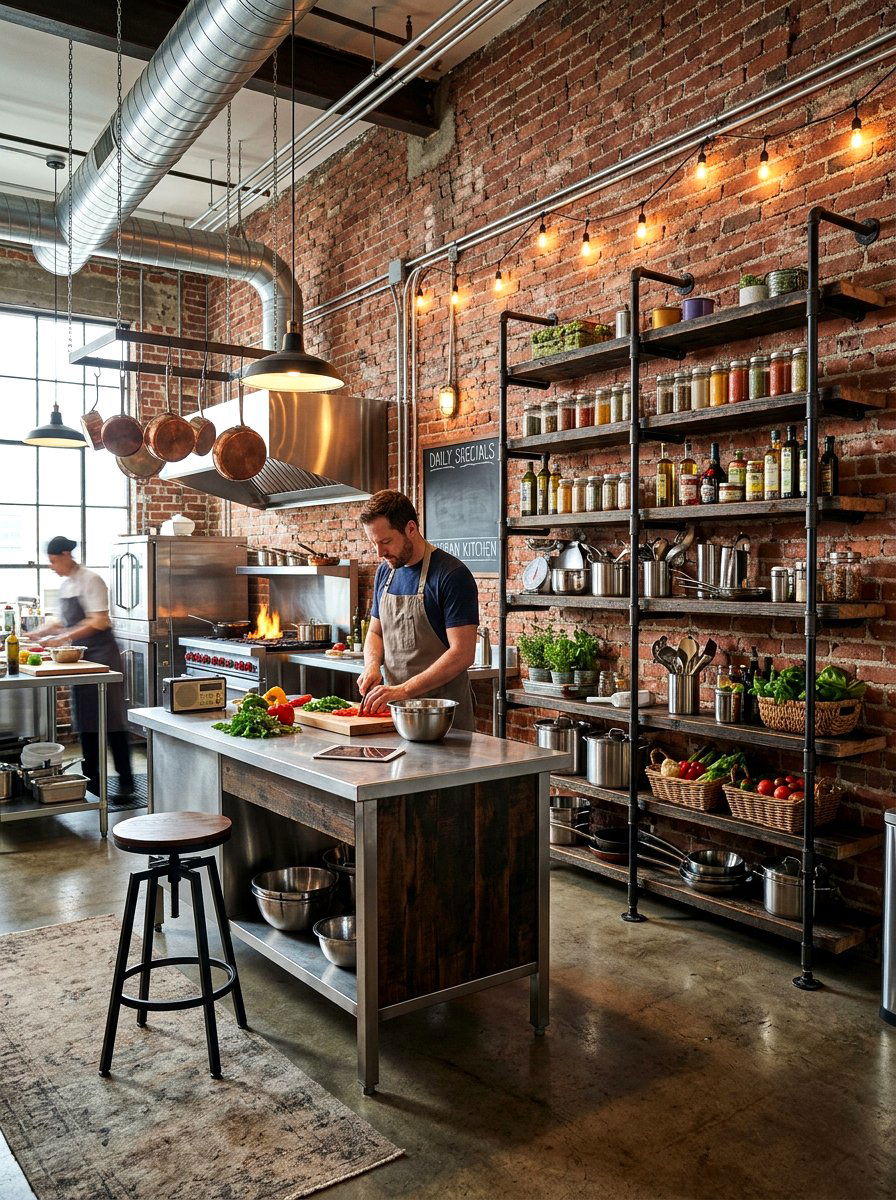 Industrial Kitchen Workspace - 30 homework station kitchen ideas