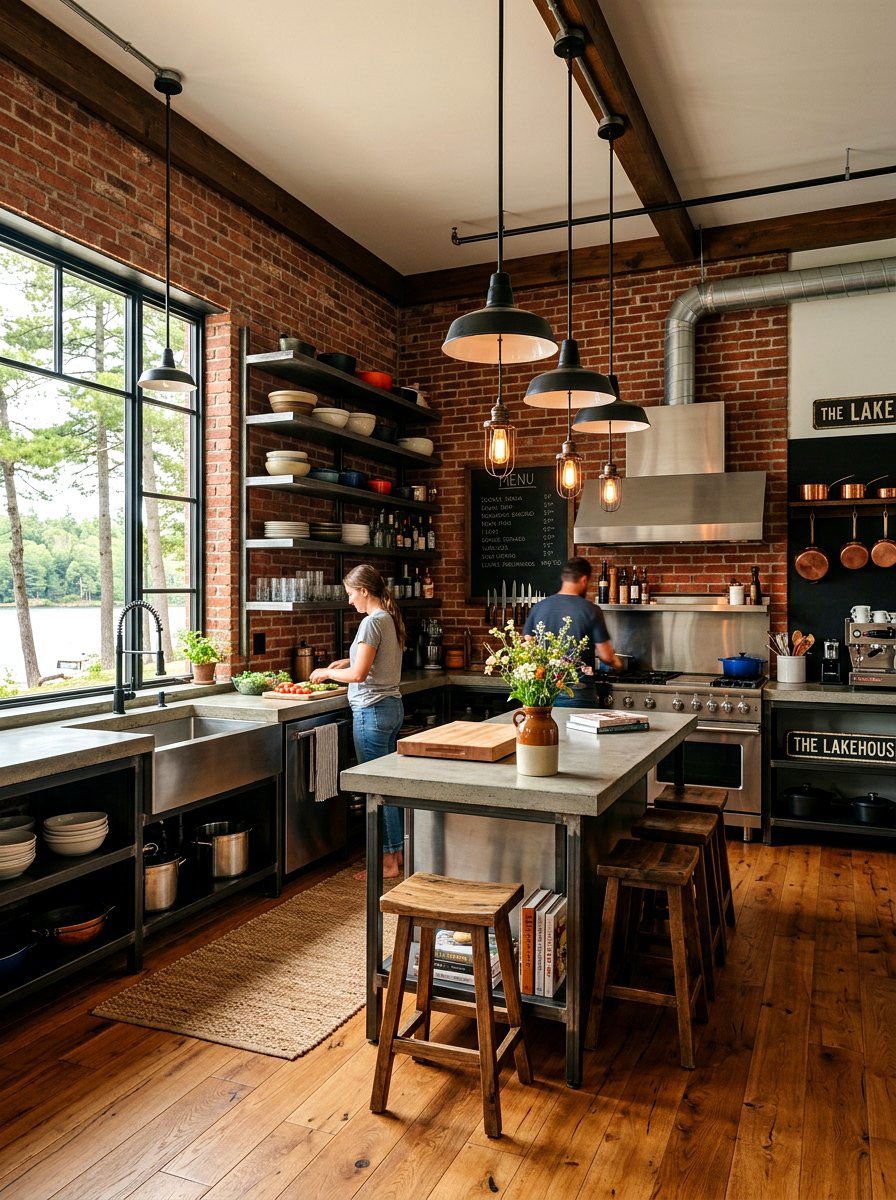 Industrial Lake Kitchen - 30 lake house kitchen ideas