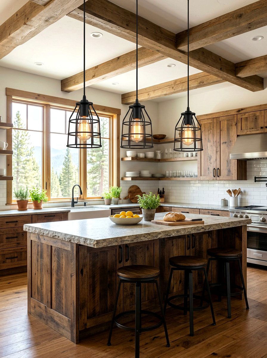 Industrial Lighting Fixtures - 30 ski chalet decor ideas