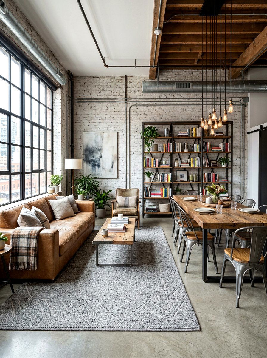 Industrial Living Room - 30 rustic living room ideas