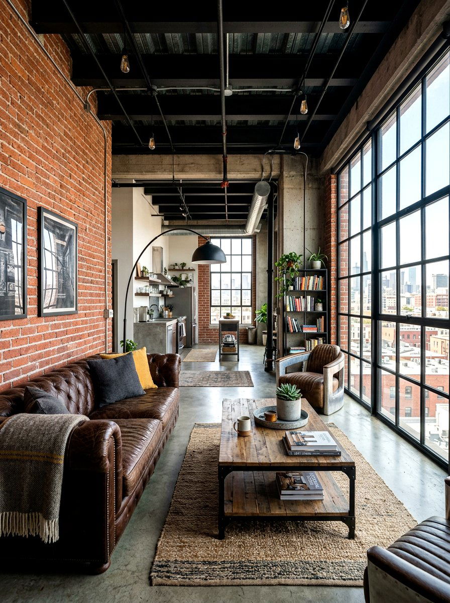 Industrial Living Room - 30 viral living room decor ideas