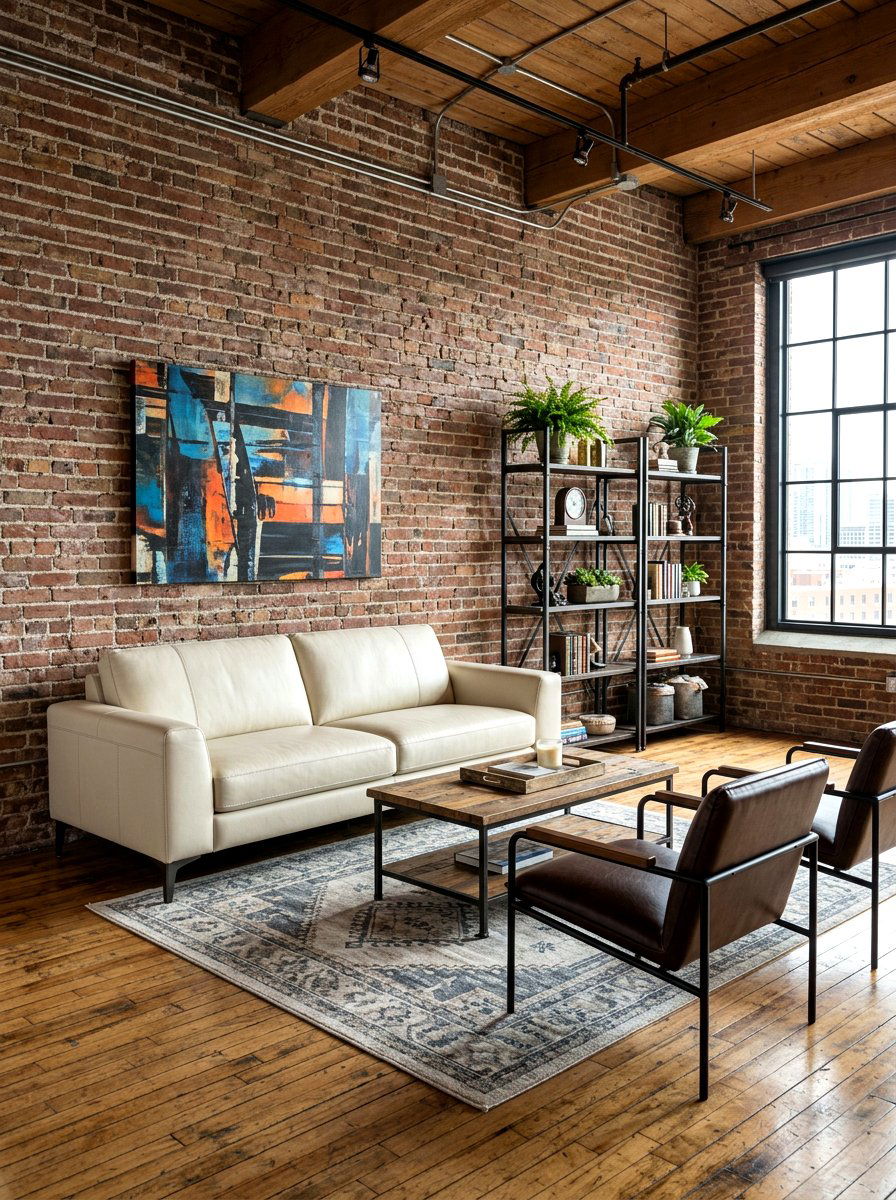 Industrial Living Room Cream Sofa - 30 cream sofa living room ideas
