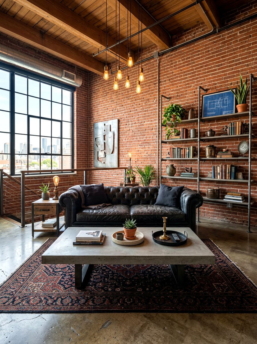 Industrial Living Room - 30 cozy living room ideas