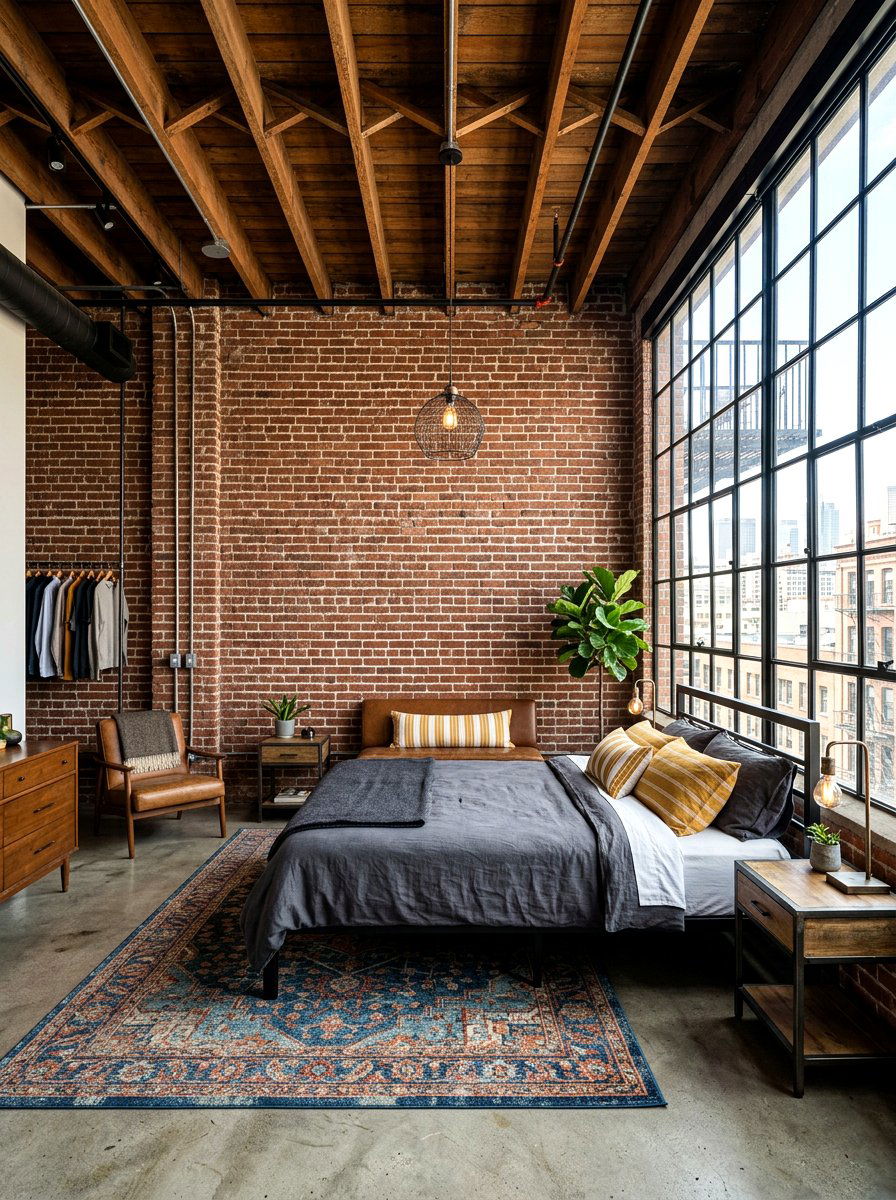 Industrial Loft Bedroom - 30 sophisticated bedroom decor ideas