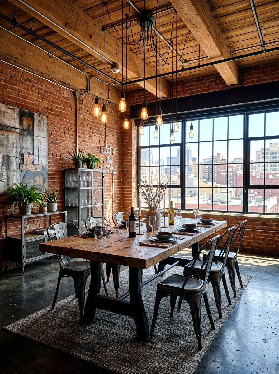 Industrial Loft Dining - 30 formal dining room ideas