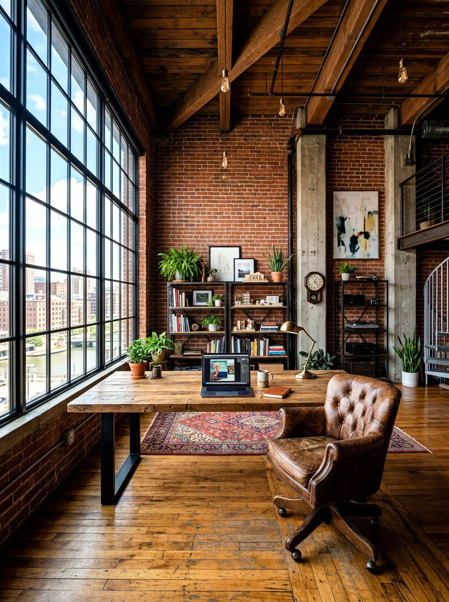 Industrial Loft Getaway Office - 30 vacation home vibe ideas