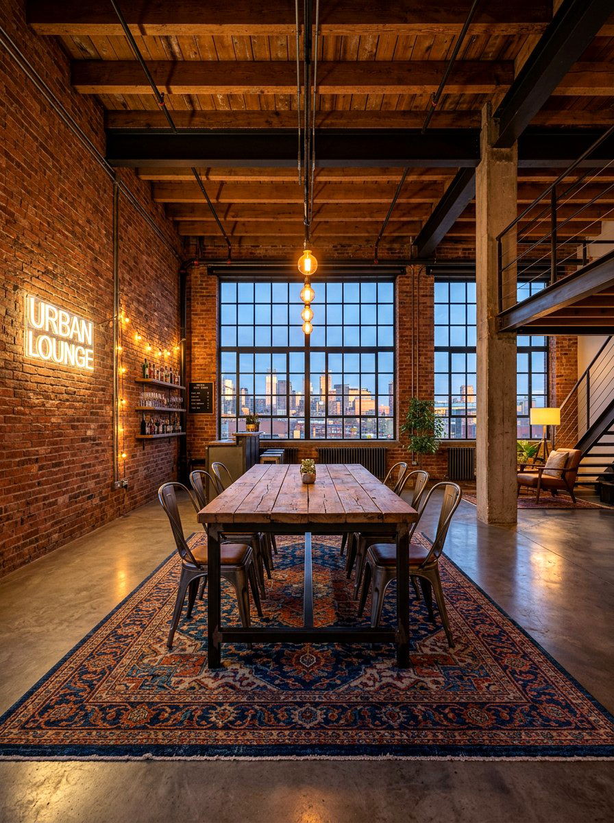 Industrial Loft Hosting Space - 30 Thanksgiving hosting room ideas