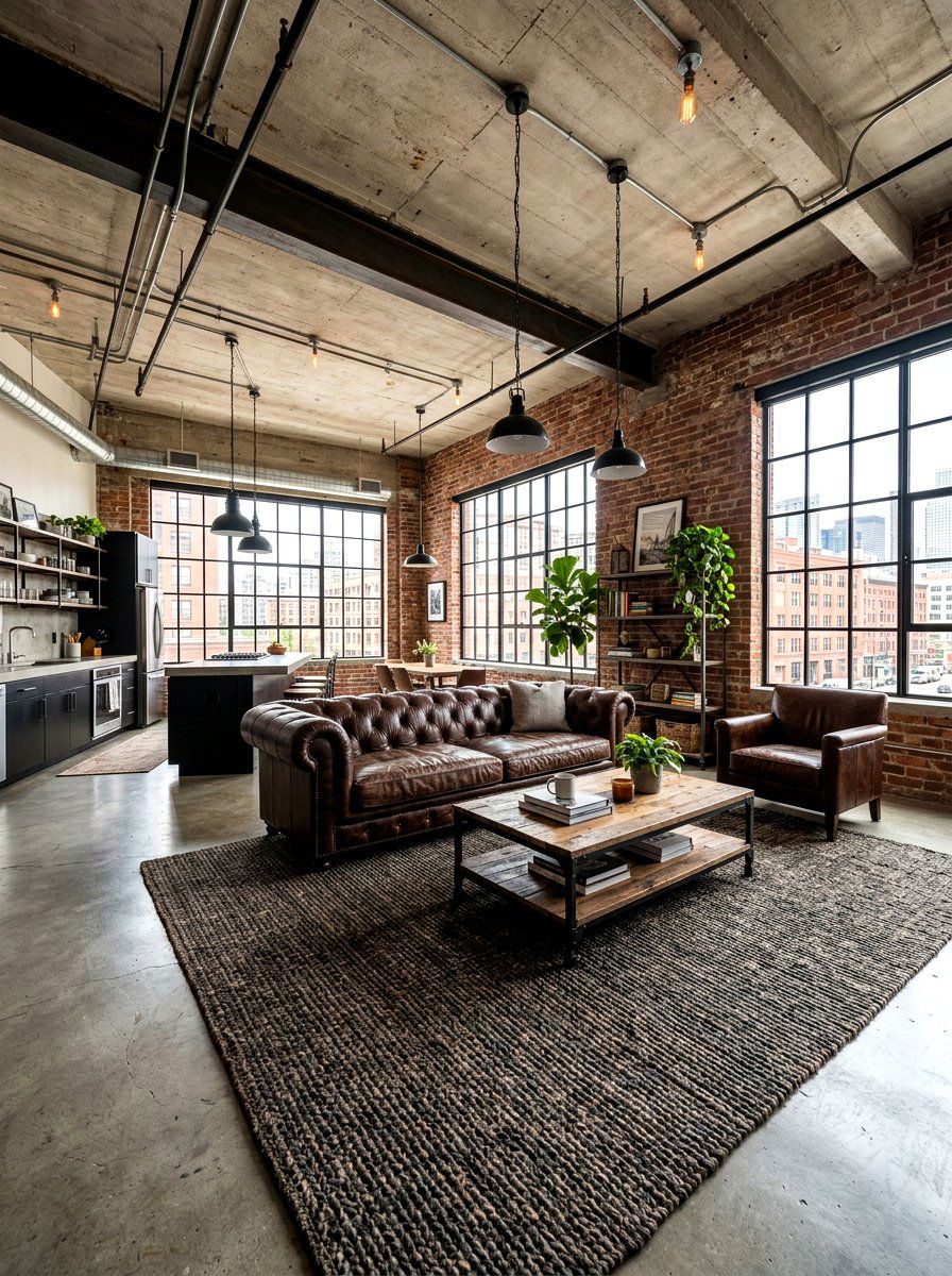 Industrial Loft Rug - 30 jute rug styling ideas