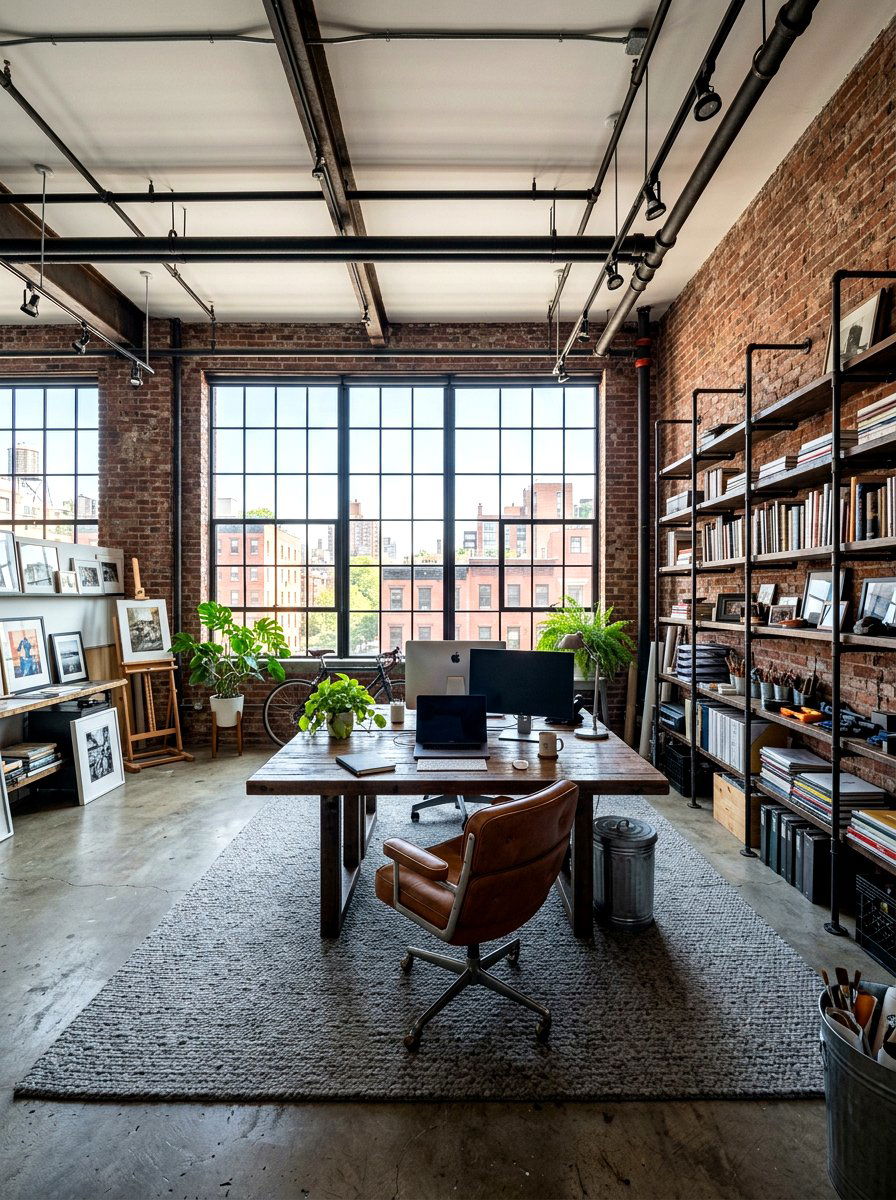 Industrial Loft Studio - 30 creative studio office ideas