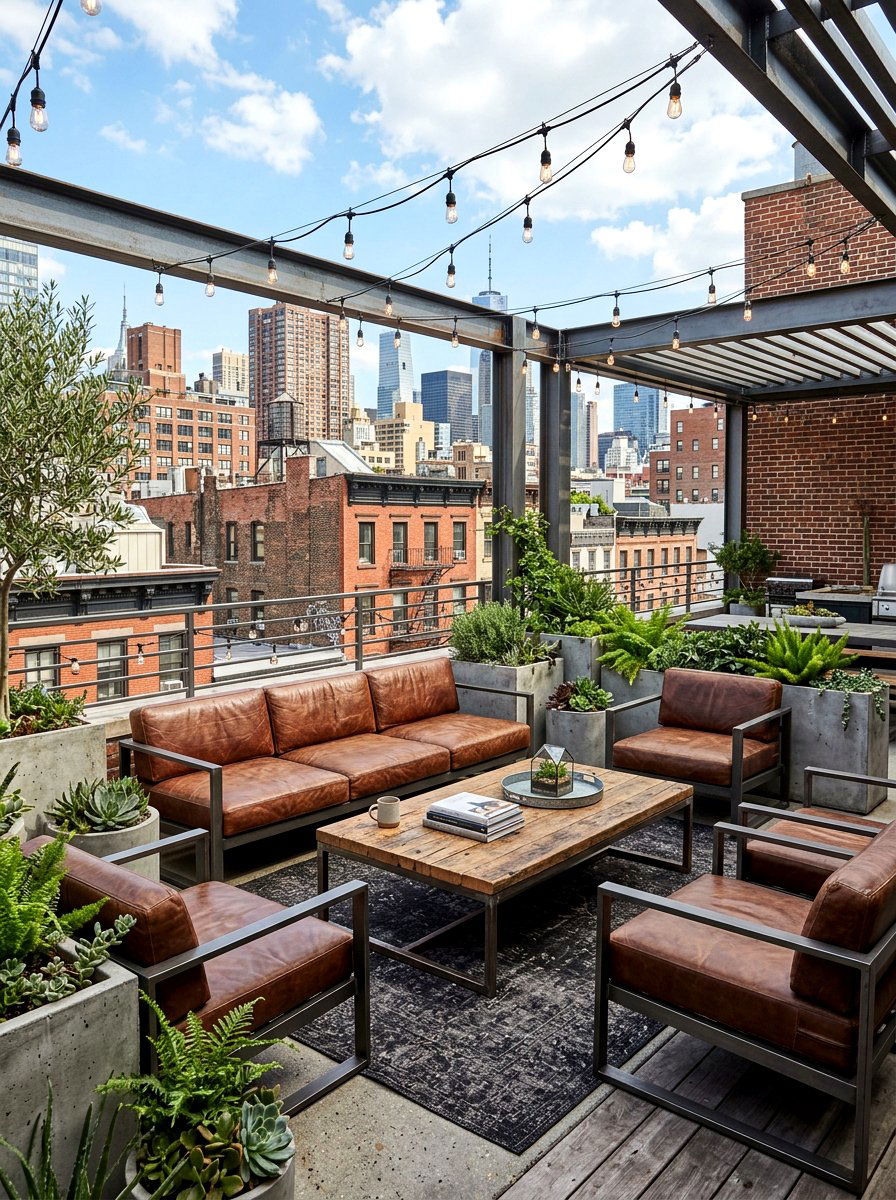 Industrial Loft Style Lounge - 30 luxury patio lounge ideas