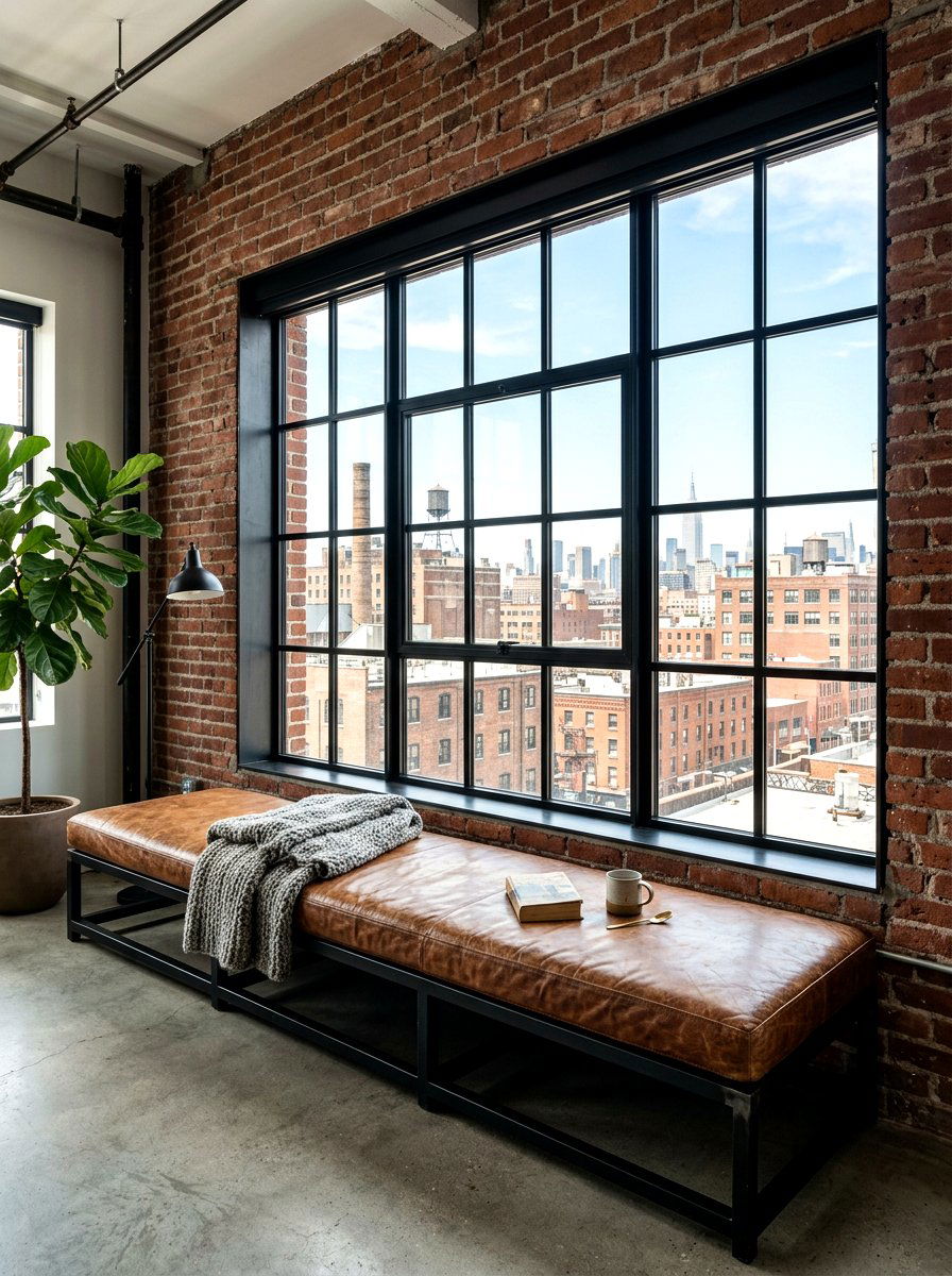Industrial Loft Window Seat - 30 window seat ideas