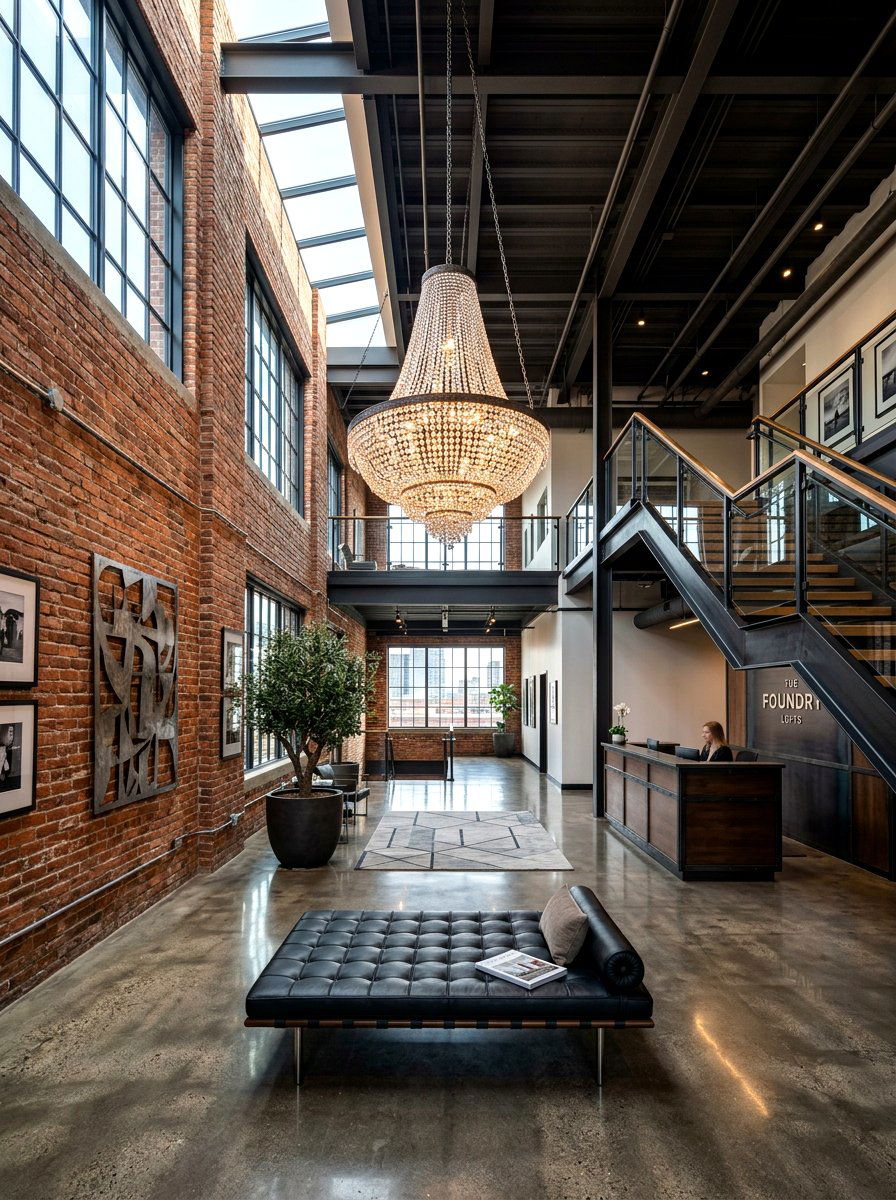 Industrial Luxury Foyer - 30 luxury entryway styling ideas