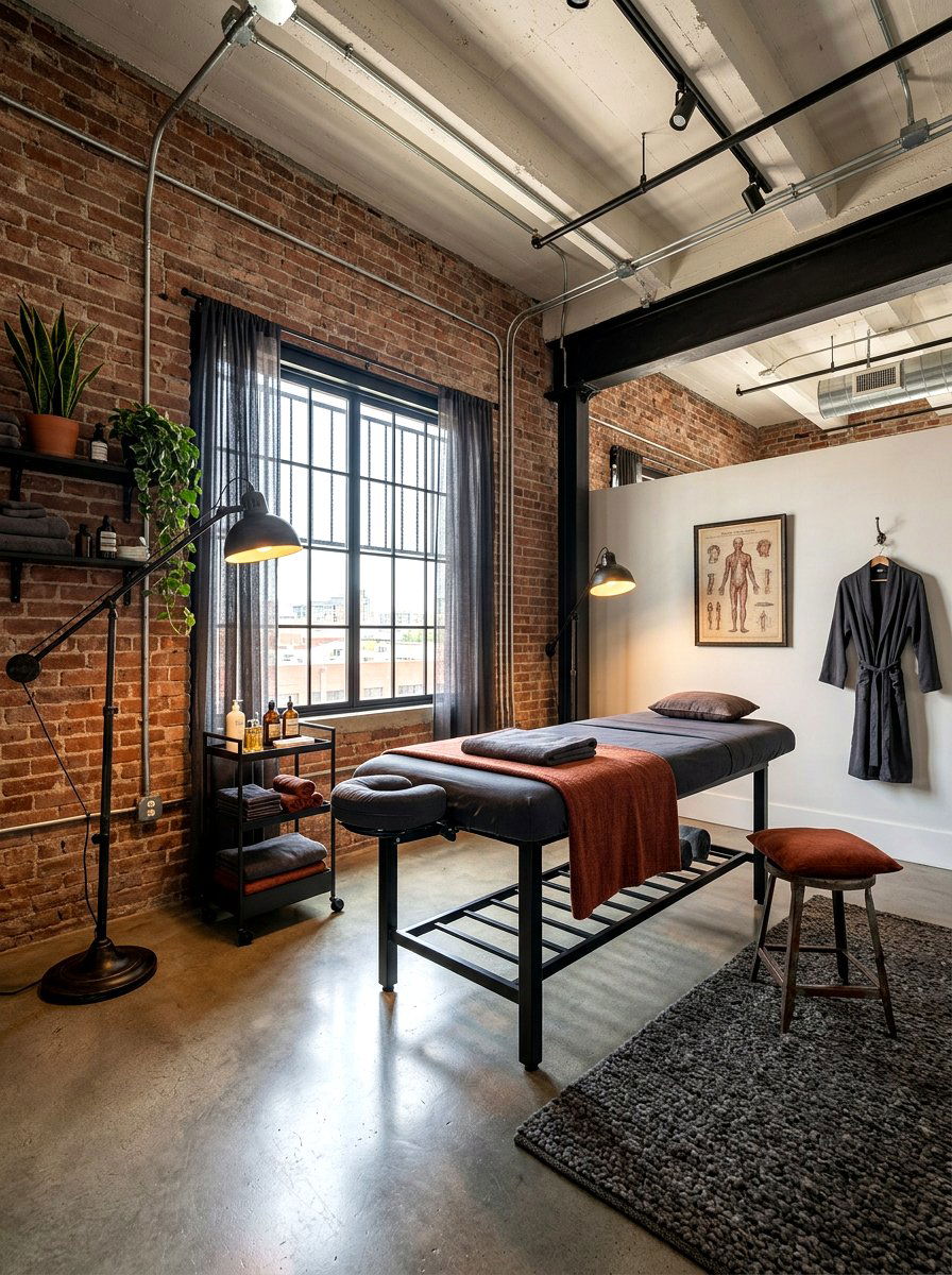 Industrial Massage Room - 30 massage room ideas