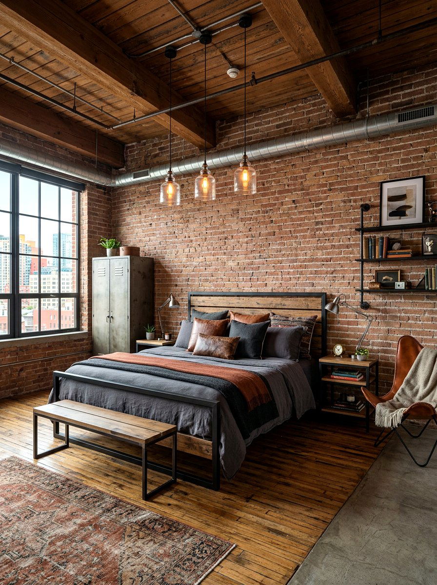 Industrial Master Bedroom - 30 master bedroom ideas