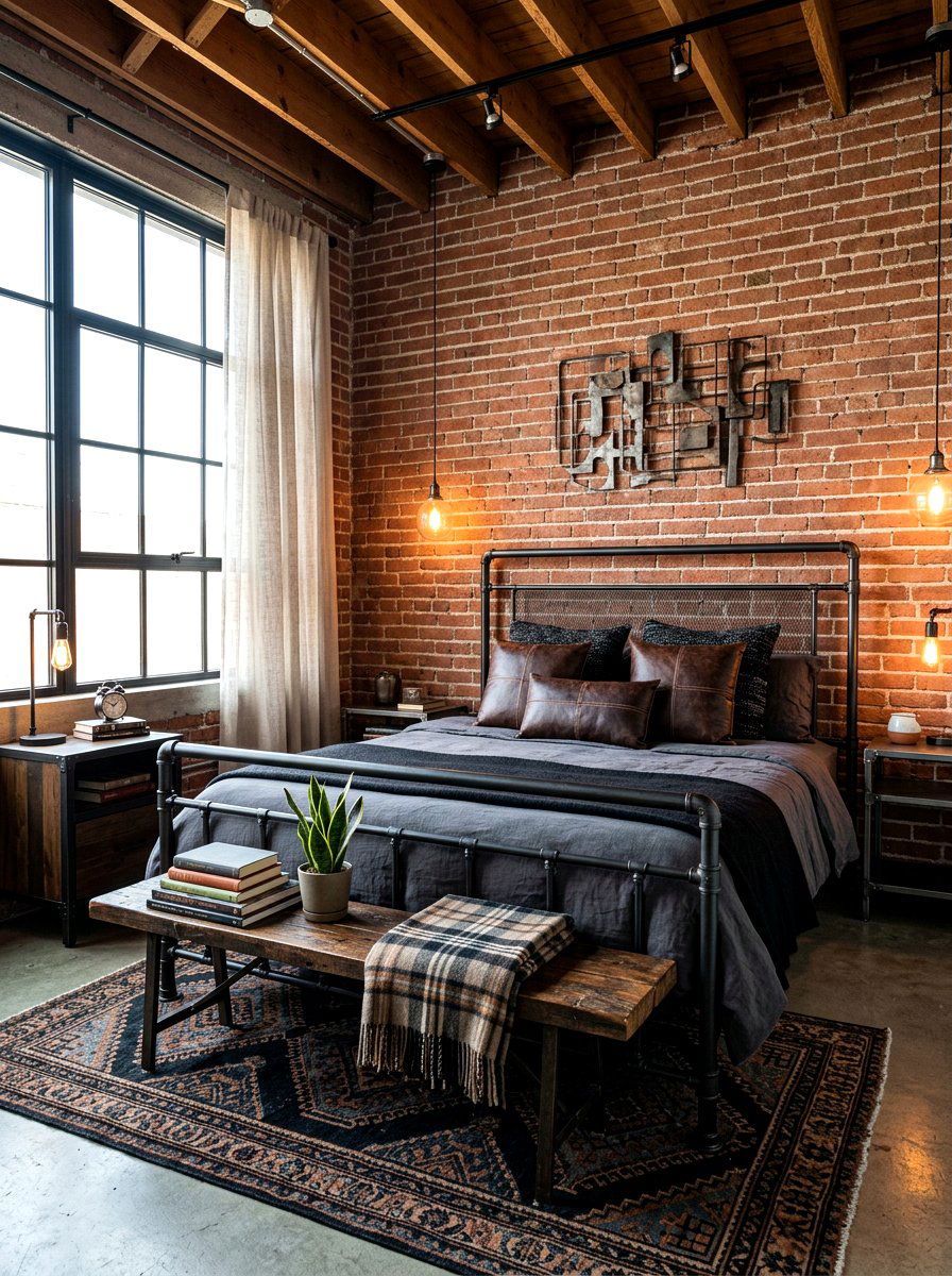 Industrial Metal Bed Frame - 30 elevated bed styling bedroom ideas