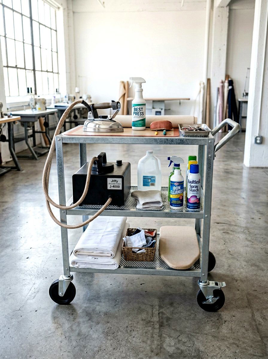 Industrial Metal Cart - 30 sewing storage ideas