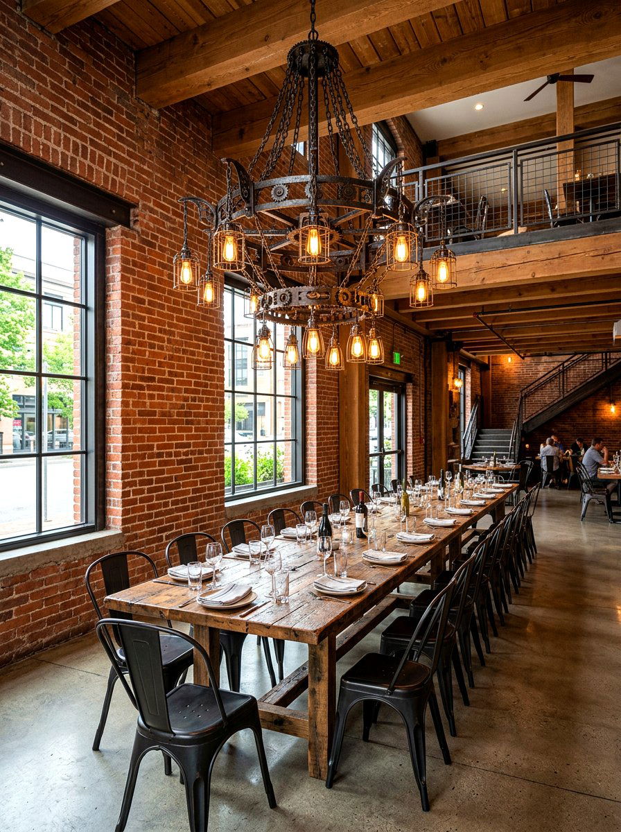 Industrial Metal Chandelier - 30 formal dining room chandelier ideas