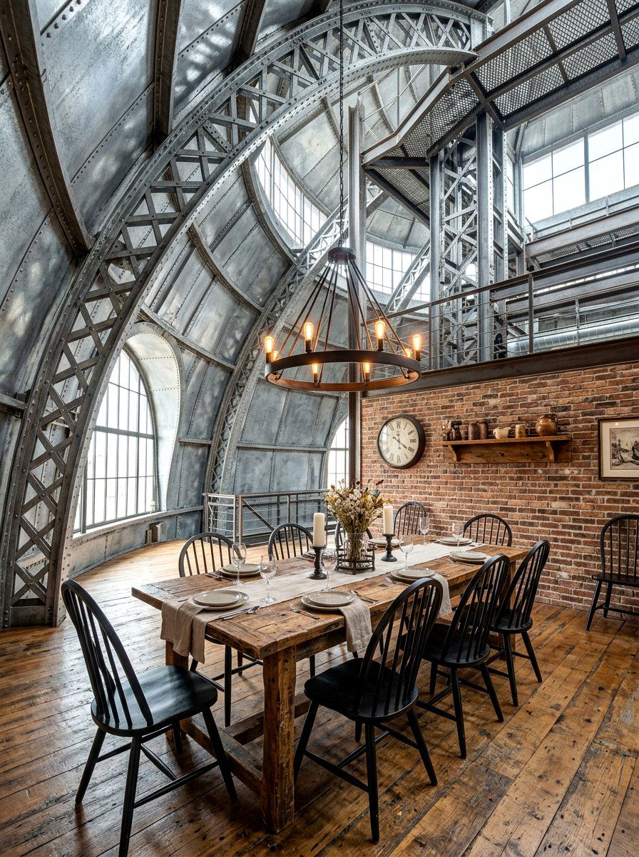 Industrial Metal Dome - 30 dining room lighting ideas