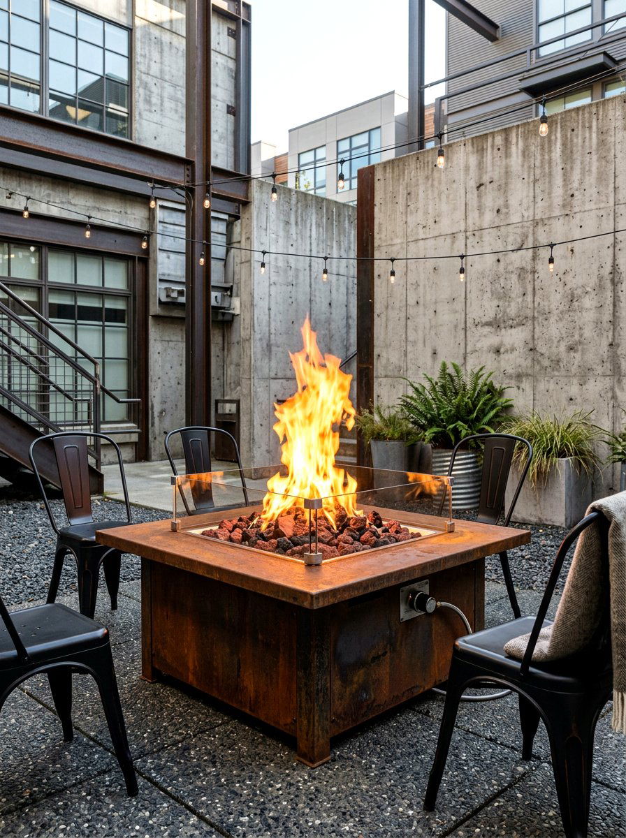Industrial Metal Fire Pit Table - 30 fire pit table ideas