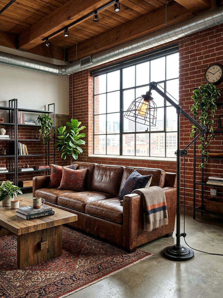 Industrial Metal Floor Lamp Living Room - 30 lamp glow living room ideas