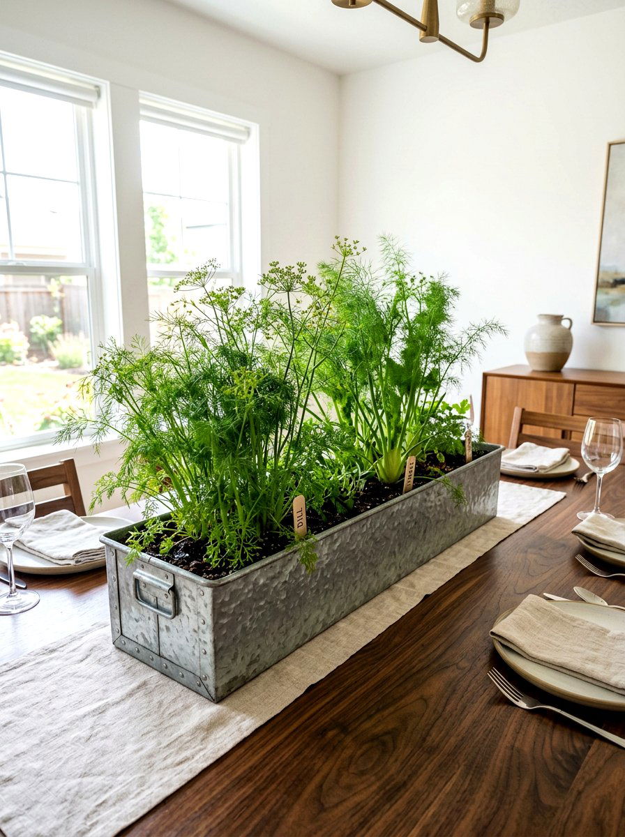 Industrial Metal Herb Box - 30 modern herb garden ideas