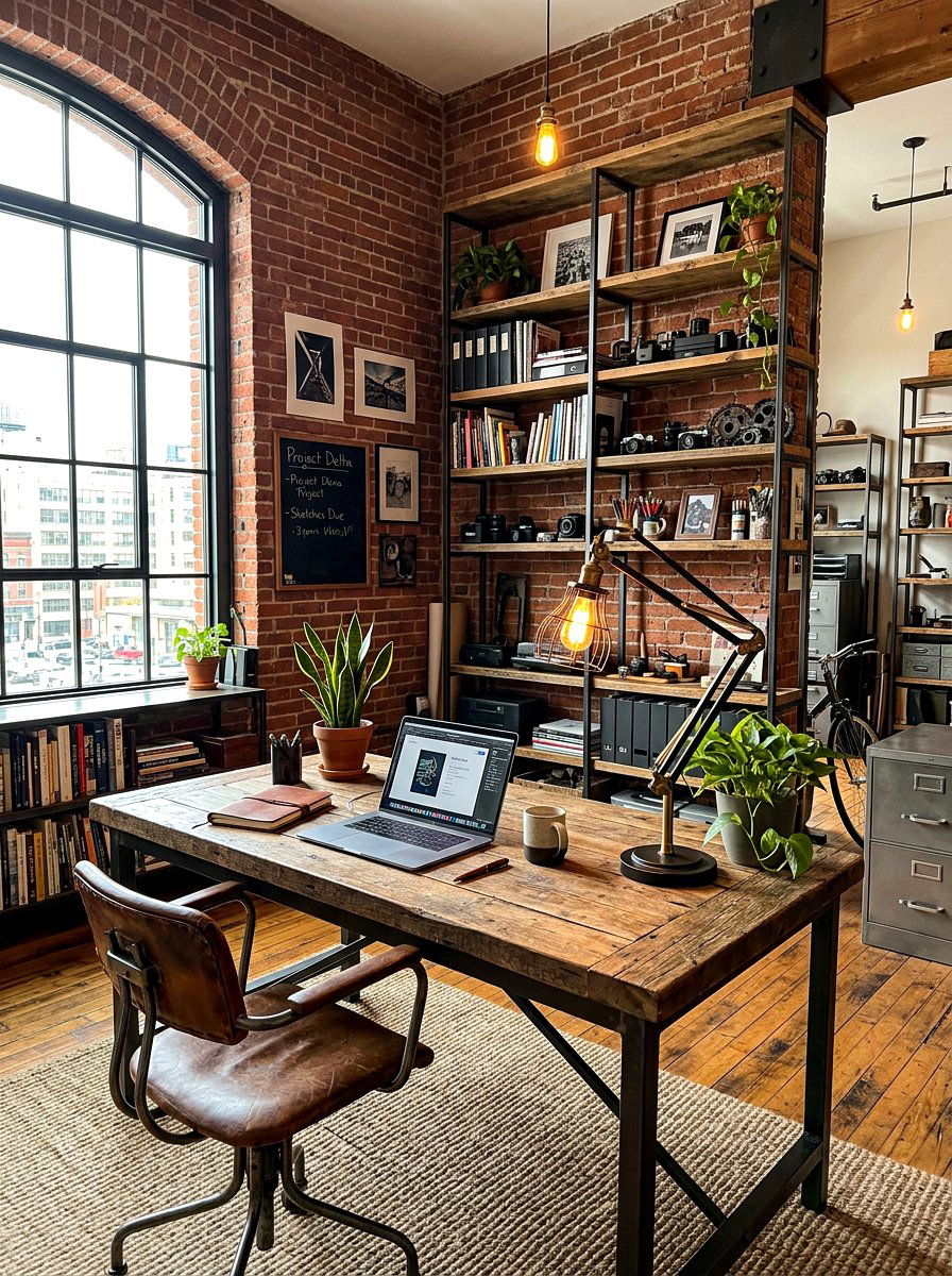 Industrial Metal Lamp - 30 desk lamp styling ideas