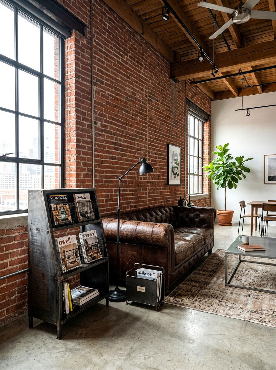 Industrial Metal Magazine Rack - 30 magazine rack decor ideas