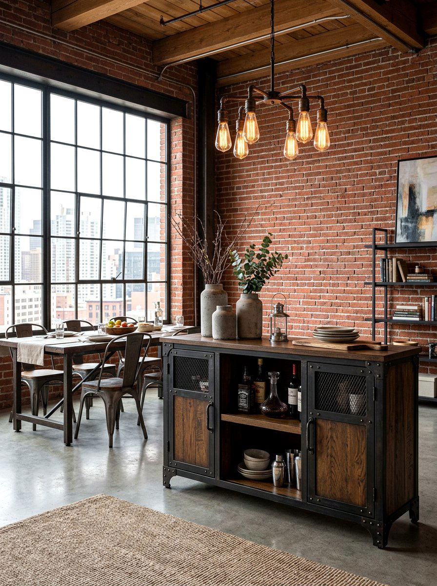 Industrial Metal Sideboard - 30 sideboard dining room ideas
