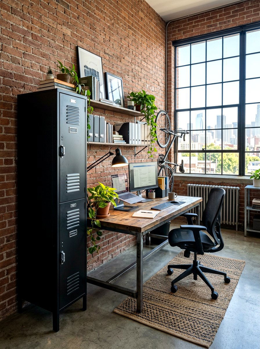 Industrial Metal Slim Locker Cabinet - 30 slim storage cabinet ideas