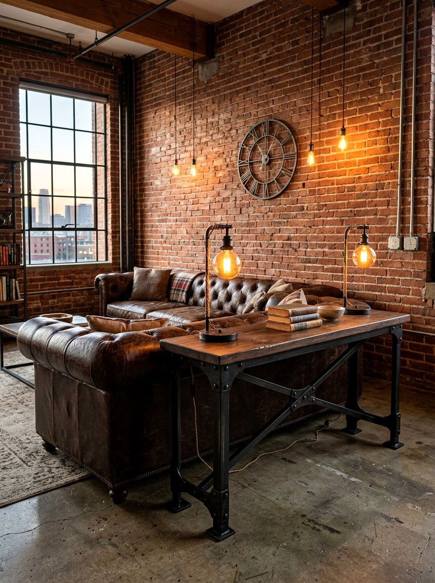 Industrial Metal Sofa Table - 30 sofa table ideas