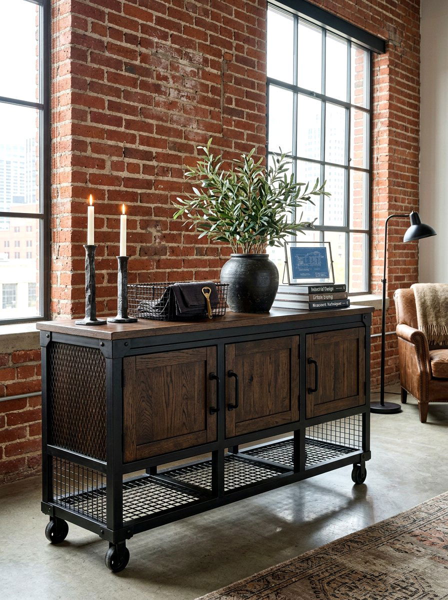 Industrial Metal Styling - 30 buffet table styling ideas