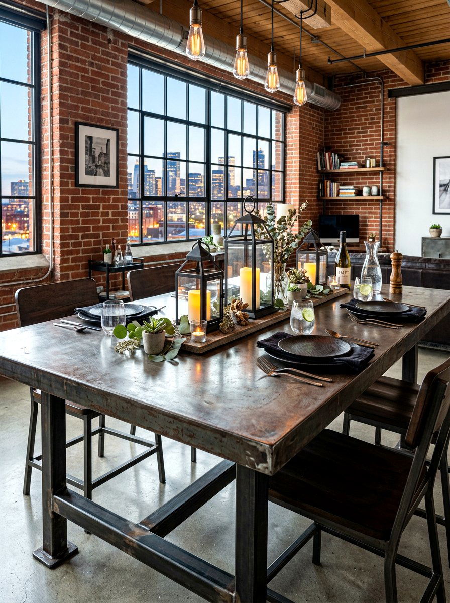 Industrial Metal Table - 30 collected tablescape ideas