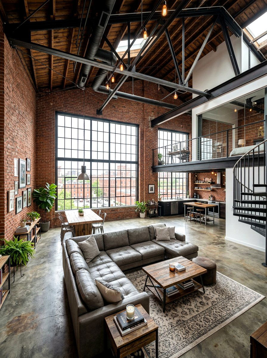 Industrial Metal Trusses - 30 high ceiling decorating ideas