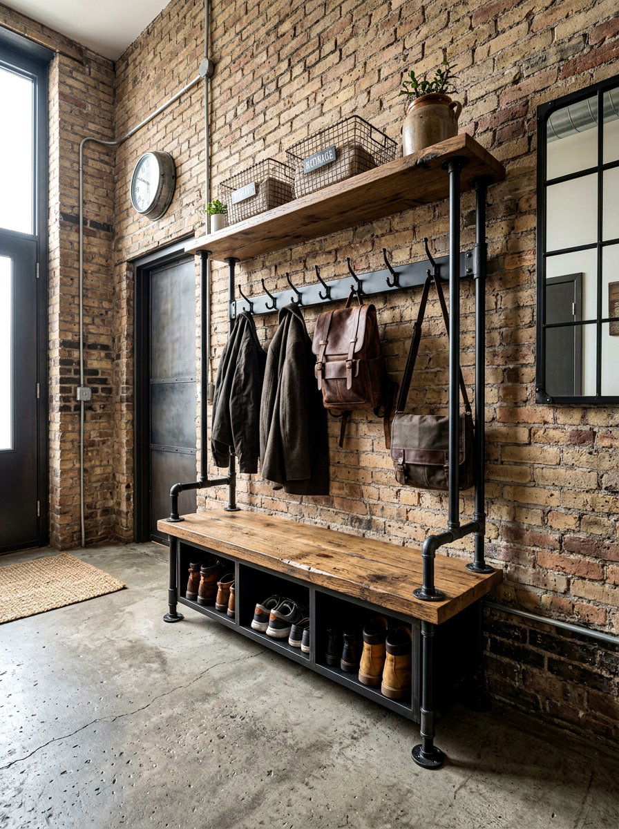 Industrial Mudroom Furniture - 30 mudroom ideas