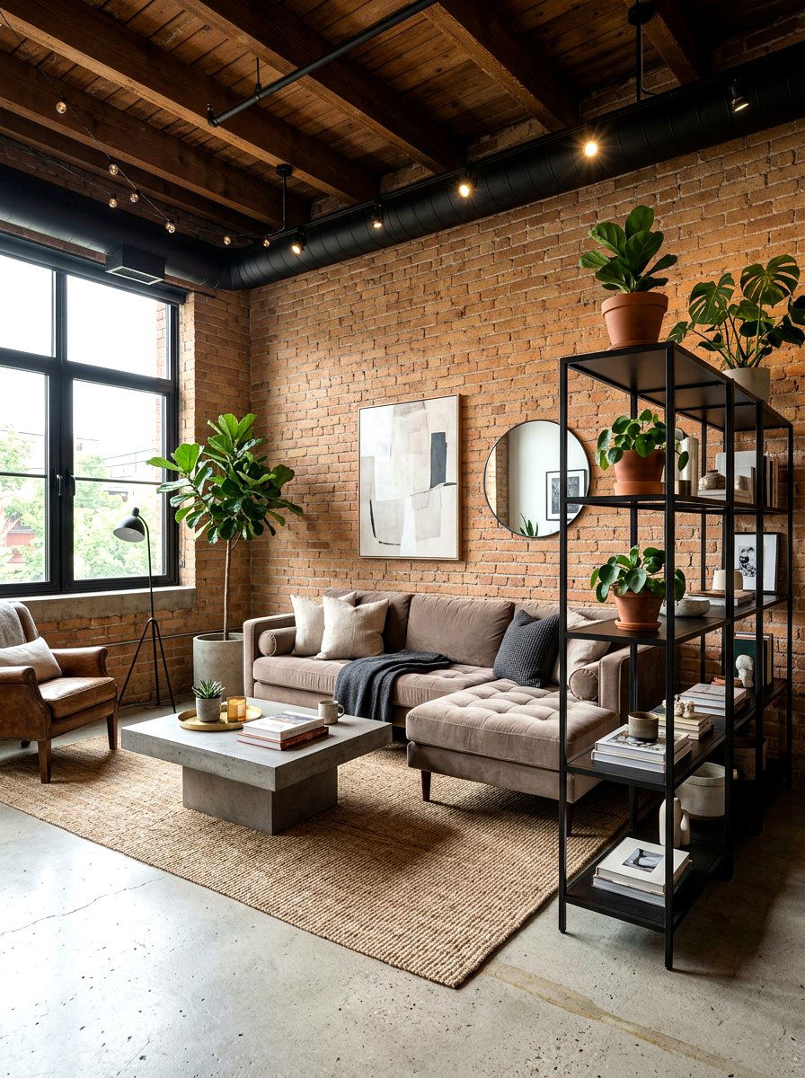 Industrial Neutral Living Room - 30 neutral living room ideas